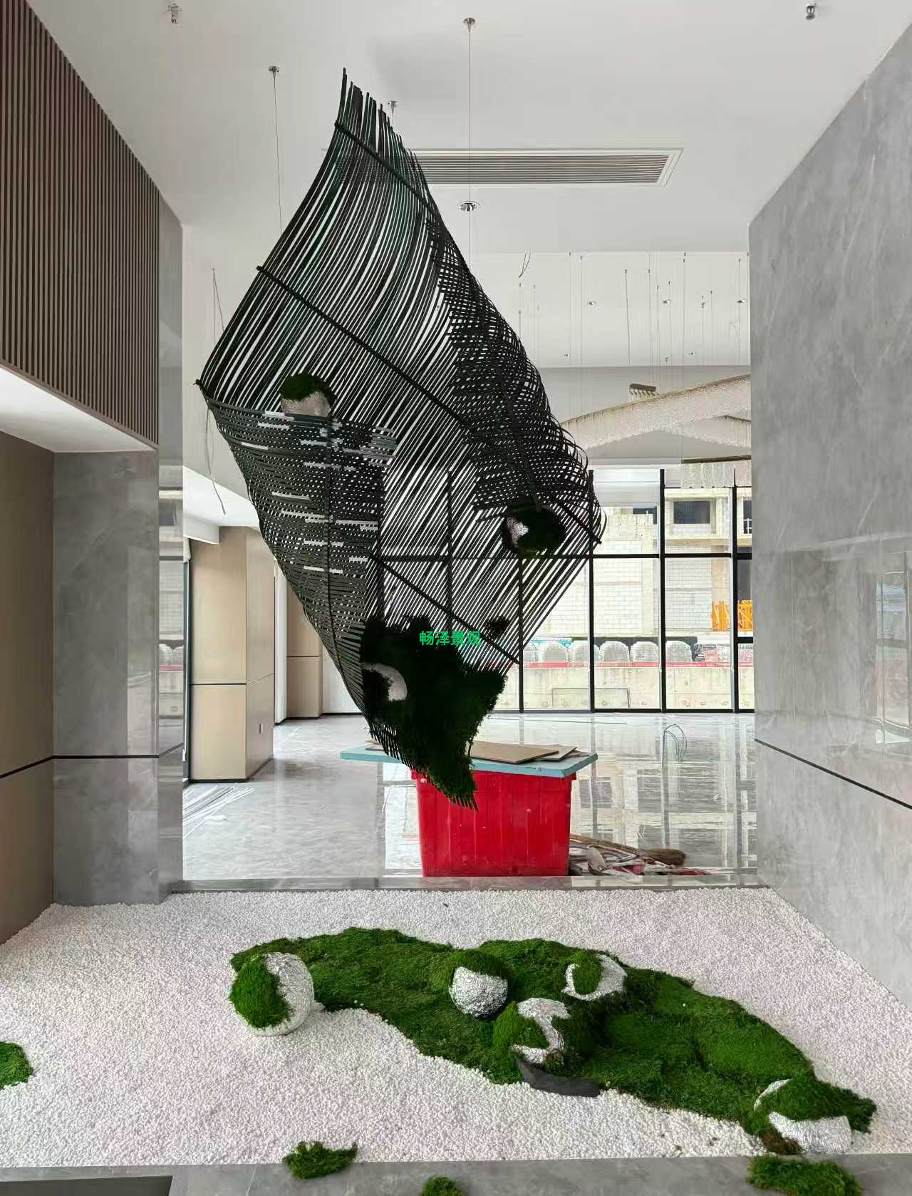 室内永生苔藓艺术装置